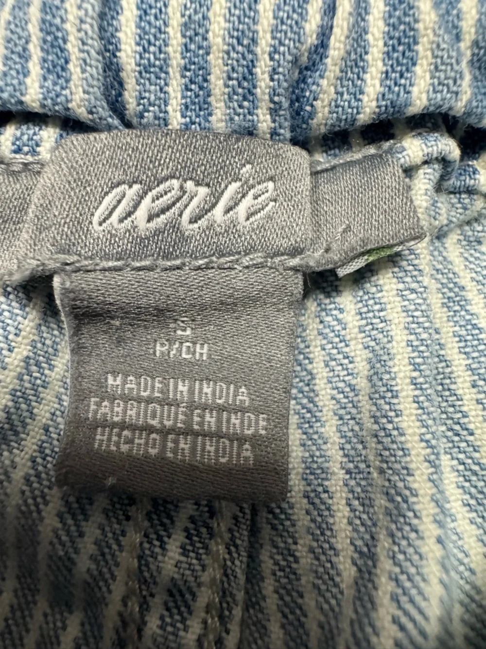 Aerie 100% Cotton Blue & White Striped Joggers Size Small - Picture 6 of 8